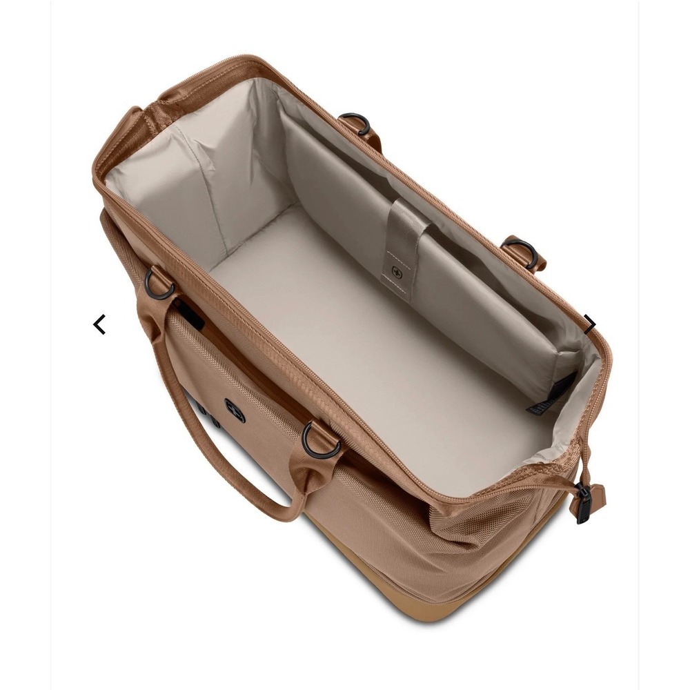 SwissGear Weekender Travel Tote Bag with Shoe Compartment Tan - Carmel NEW - Picture 4 of 15